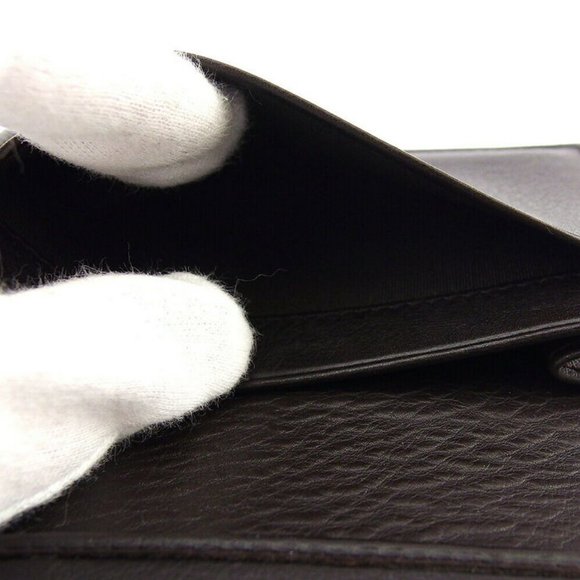 DIOR Card Case CD Plate Leather Auth Used T19427 - Picture 8 of 8